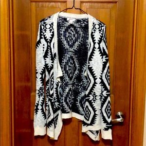 Women’s Navy and White Cardigan